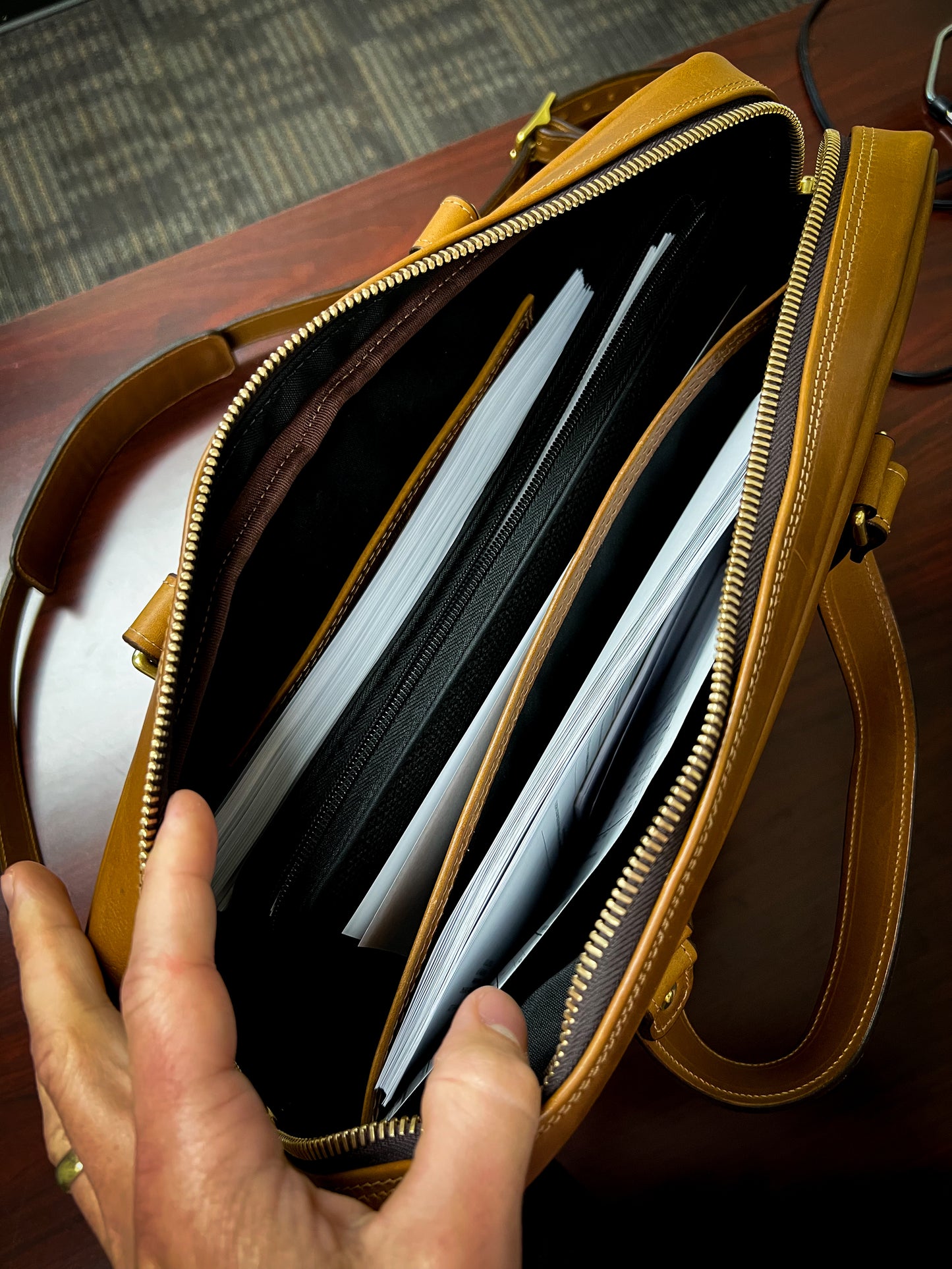 No. 502 – The Langston Briefcase (LEATHER BRIEFCASE)