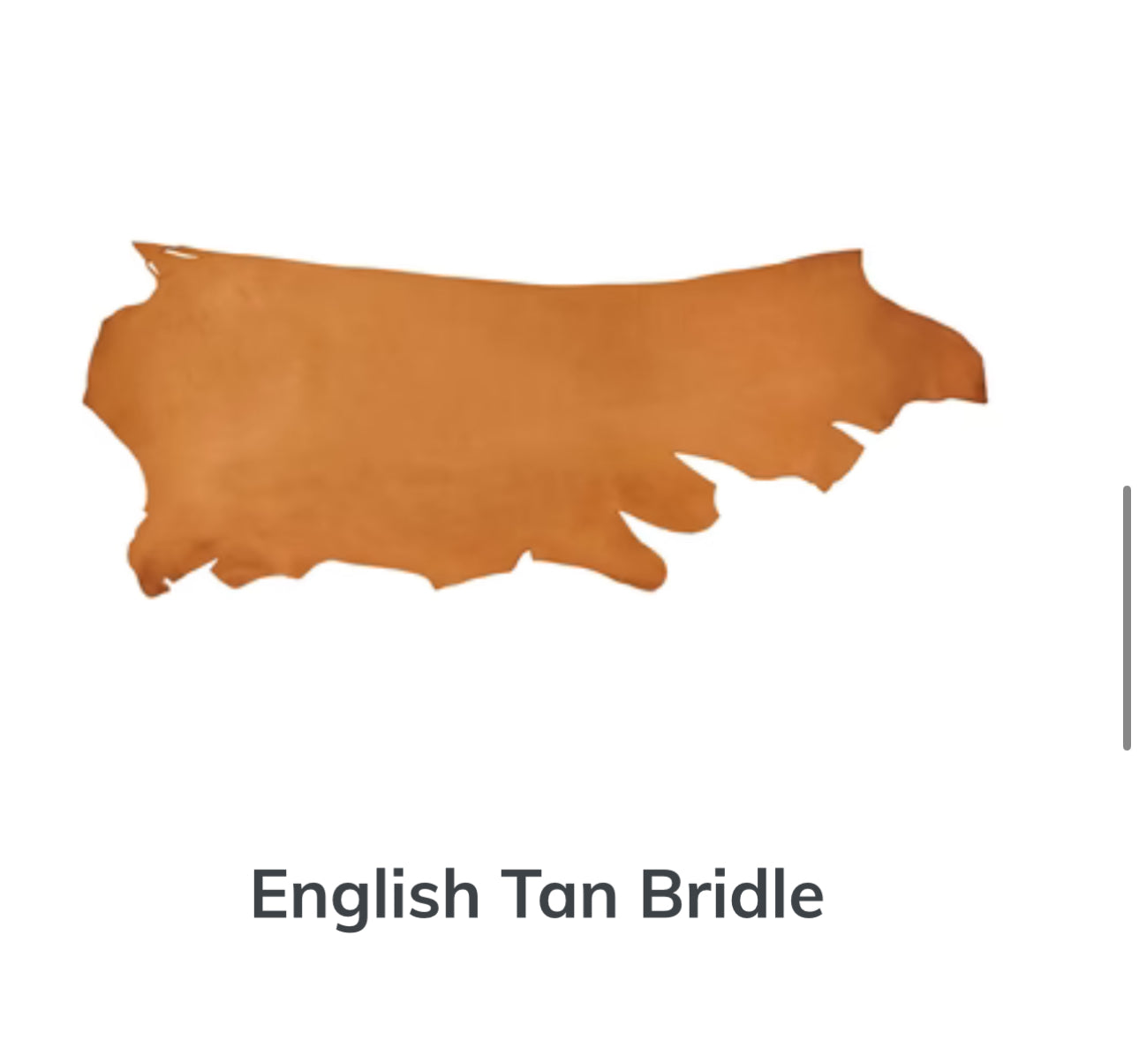 Leather swatch – English Tan Bridle full grain leather