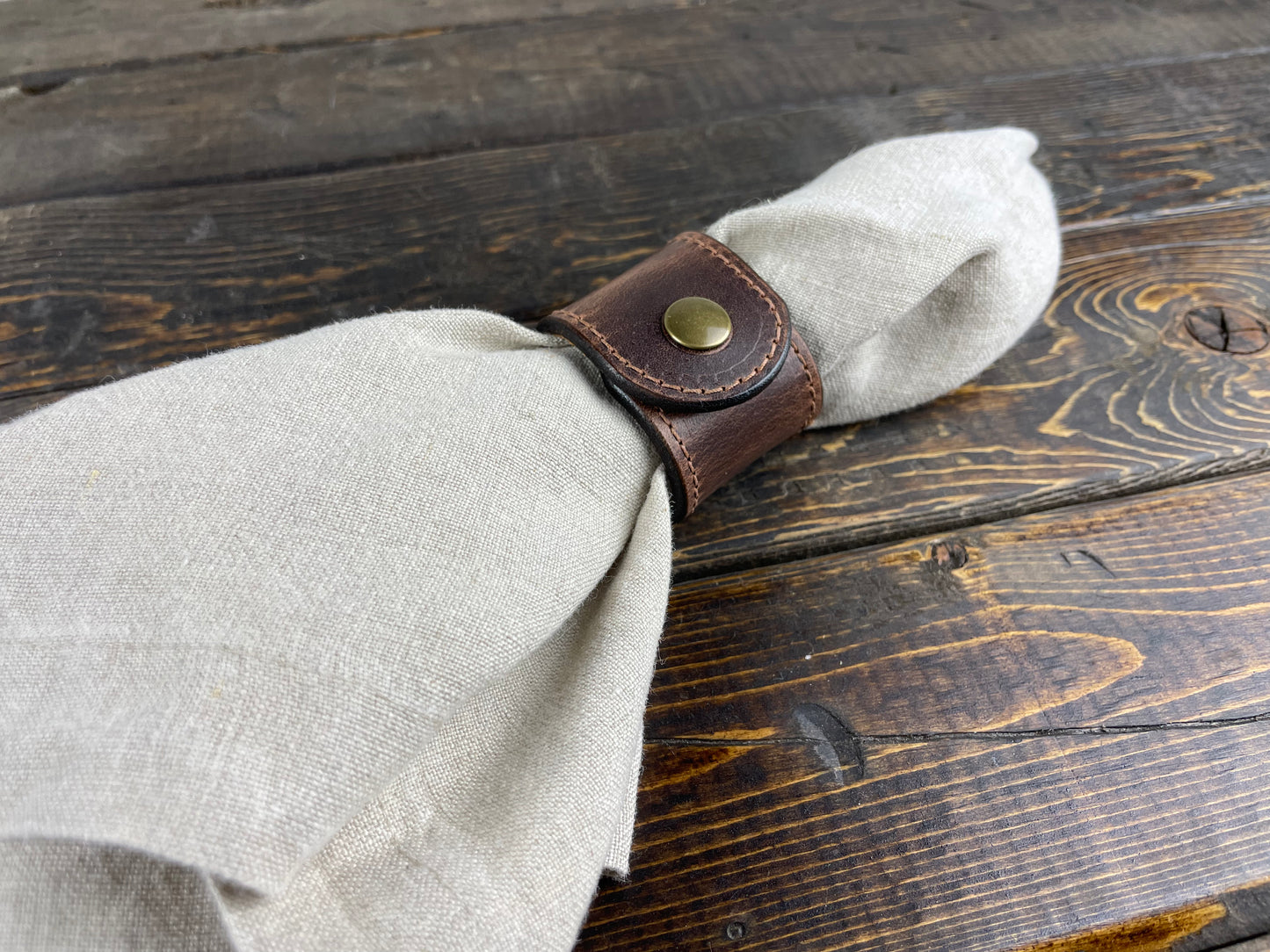Premium Leather Napkin  Ring (Wheat Harvest)