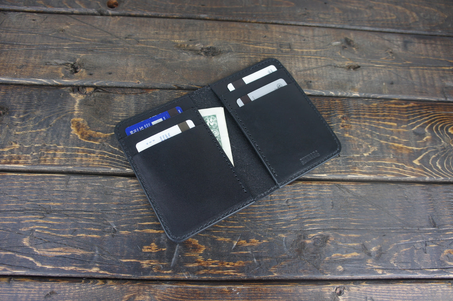 6 Pocket Vertical Wallet (Black)