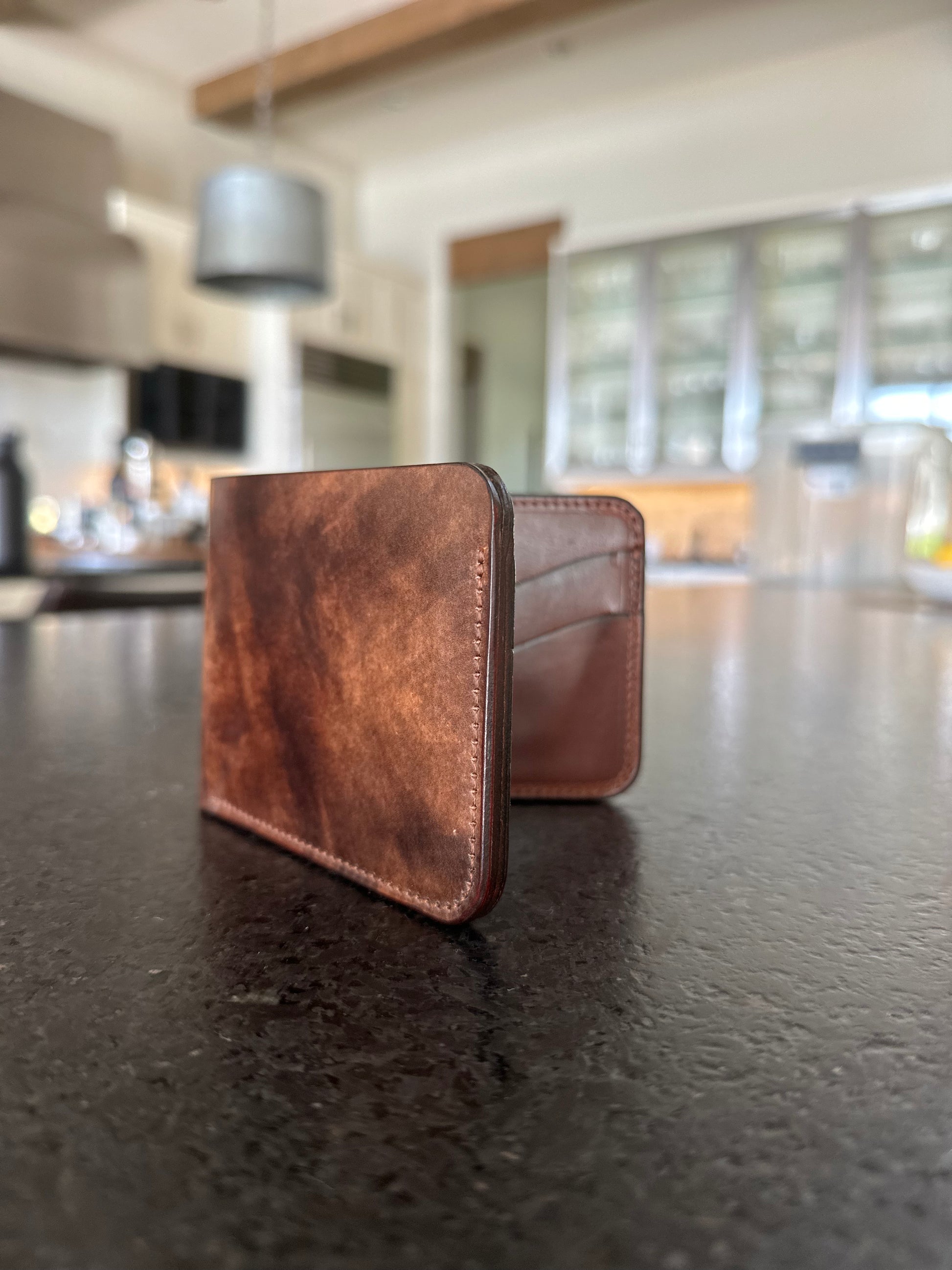 Marbled Shell Cordovan Leather Wallet