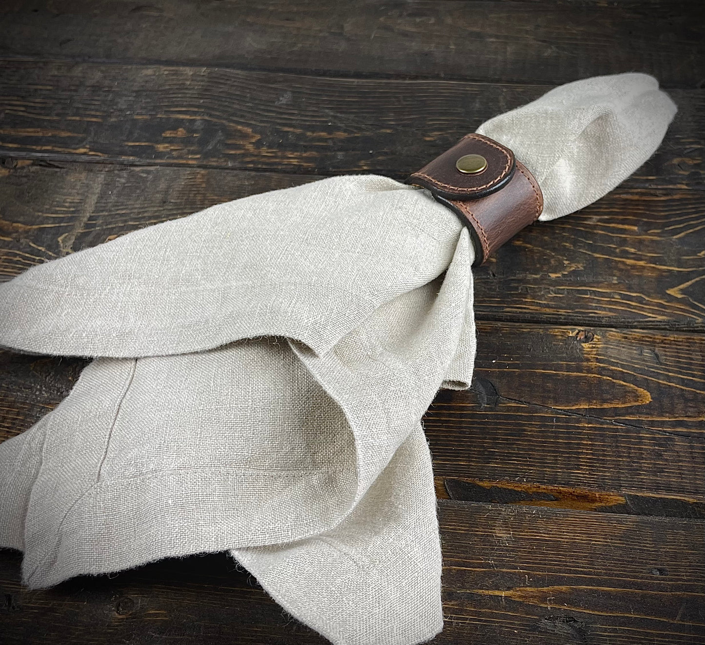 Premium Leather Napkin  Ring (Wheat Harvest)